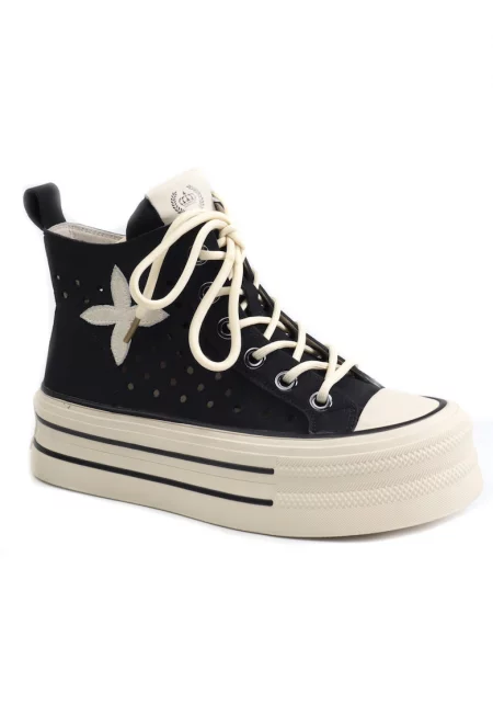 Дамски перфорирани баскетболни обувки 2066 2TK - Черен