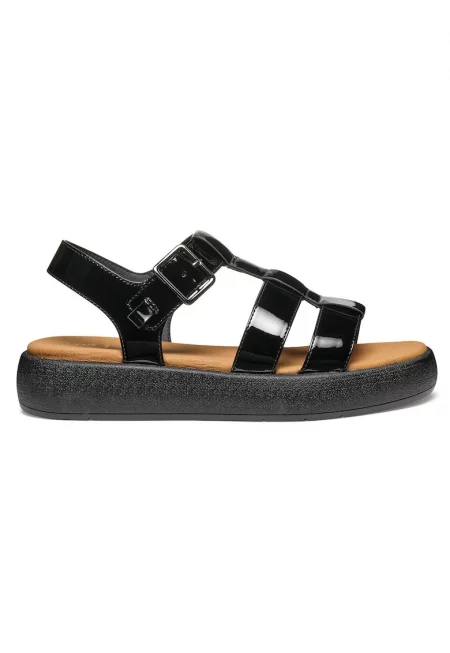 Дамски сандали - D550NB-000HH -  Екокожа - Черен