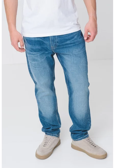 Дънки със средна талия - Син