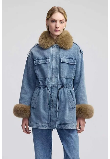 Дънково яке с еко пух