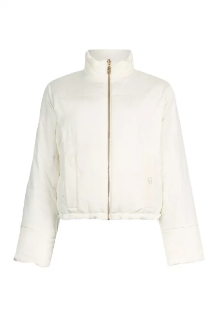 Двулицево зимно капитонирано яке - Бял