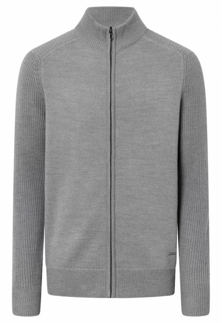 Фино плетена жилетка Thilon с вълна - Сив