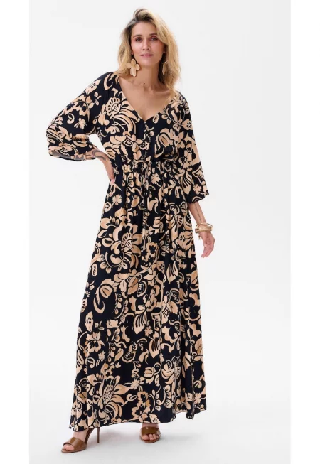 Frida 2 Maxi Dress With Deep V Neckline
