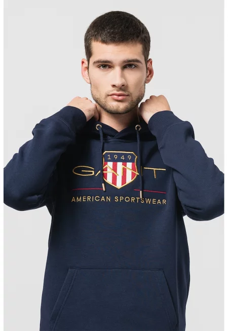 Худи Archive Shield с бродирано лого - Тъмносин