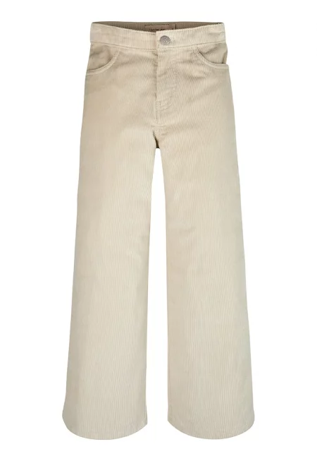 Кадифен панталон с органичен памук - Слонова кост