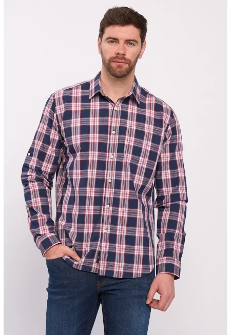 Карирана риза с дълги ръкави