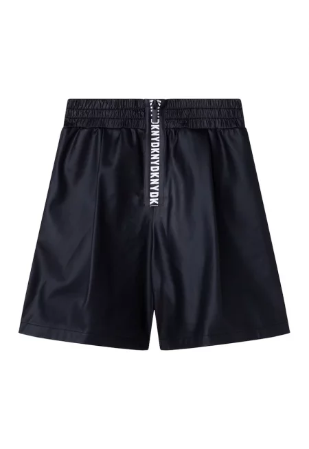 Къс панталон с еластична талия и цип - Ултрамарин синьо