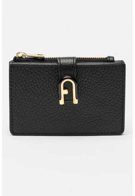 Кожен портфейл с лого - Черен