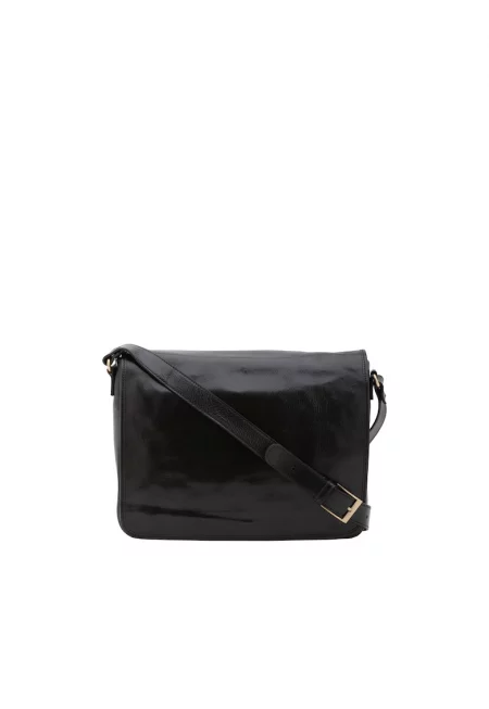 Кожена чанта - Черен