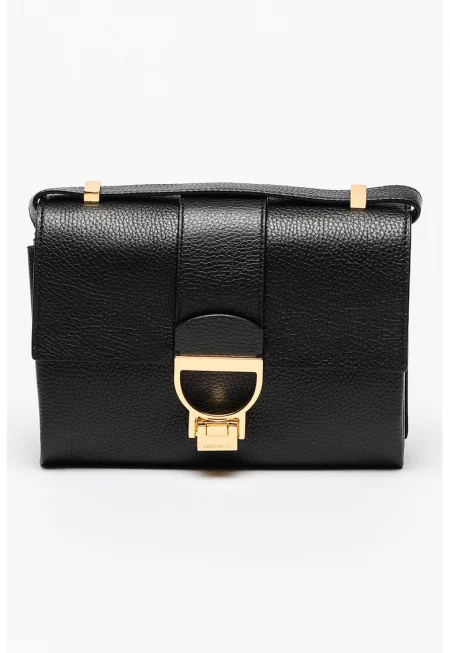 Кожена чанта през рамо Arlettis - Черен