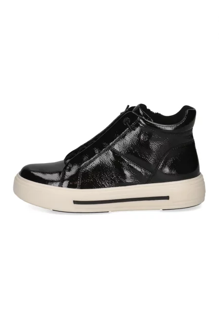 Лачени кожени спортни обувки с равна платформа