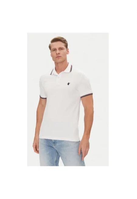 Мъжка поло тениска  DR0136M-BATE20 - Памук - Бял - Бял