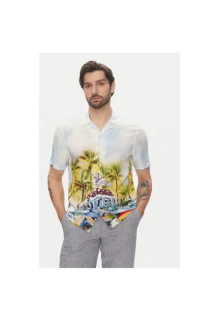 Мъжка риза  30-203735 - вискоза - многоцветна - Многоцветен