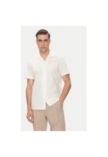 Мъжка риза  B3 76001.3703 - Памук - Бял - Бял
