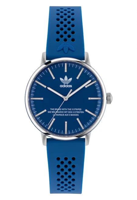 Мъжки часовник  CODE ONE - син/сребрист - силиконова каишка - водоустойчив 5 ATM