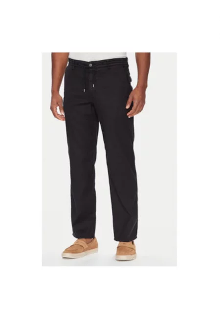 Мъжки панталон  B1 16849.2266 - Лен/Памук - Черен - Черен