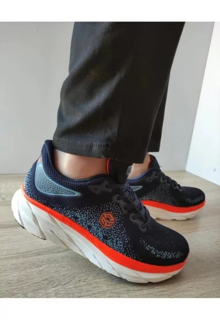 Мъжки спортни обувки  B100-Cl25226 Тъмносин + Оранжев - Тъмносин - Тъмносин