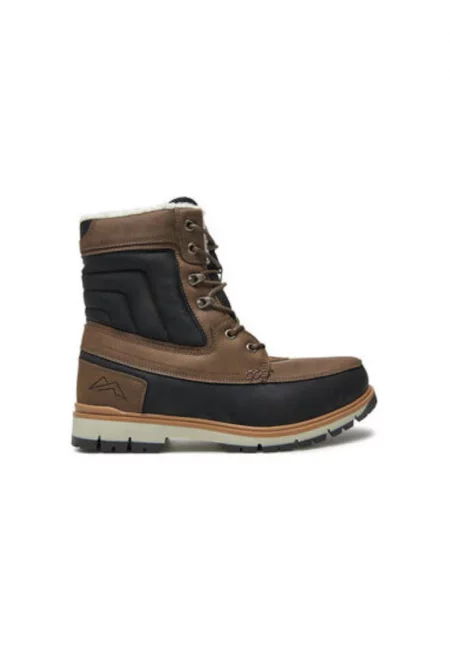 Мъжки зимни ботуши  LORDAN - Еко кожа - Кафяв