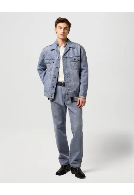 Мъжко яке -  Anti Fit Jacket - Regular Fit - с яка - с копчета - топло и удобно - дълги ръкави - памук - синьо - Син