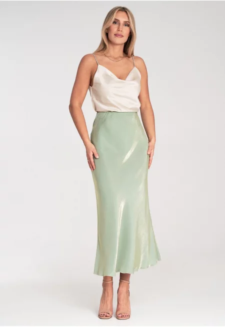 Миди пола  зелена - вискоза - SM