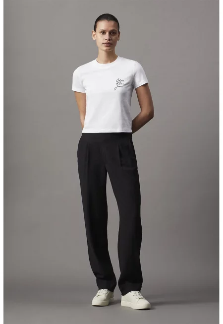 Официален панталон с басти - Черен