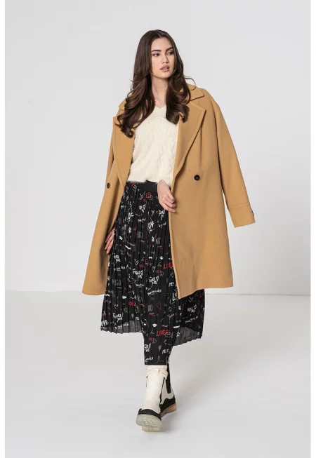 Палто Melandi с вълна и двуредно закопчаване