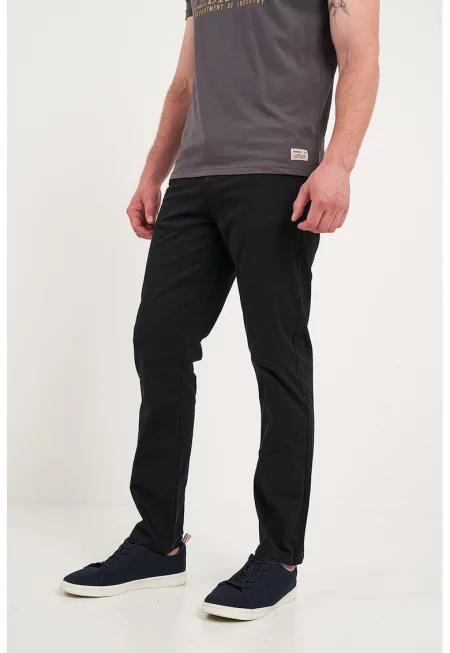 Панталон със средна талия - Черен