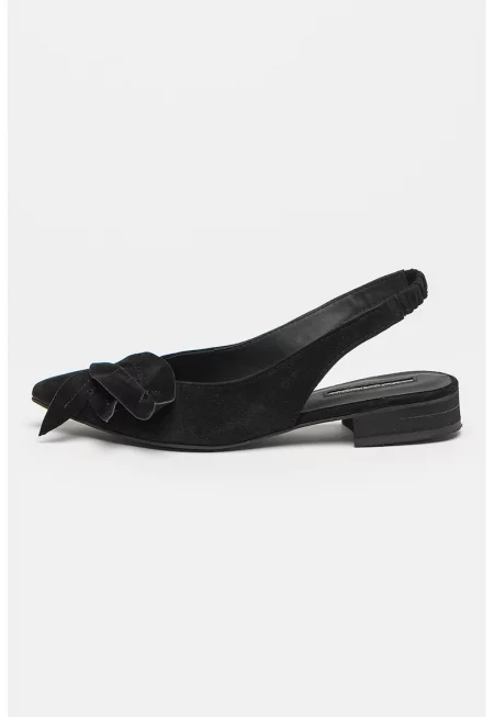 Пантофки с остър връх - Черен