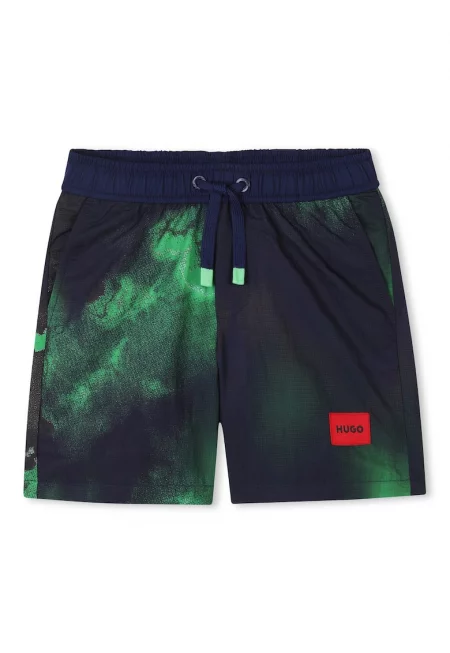 Плувни шорти с лого - Зелен/Тъмносин