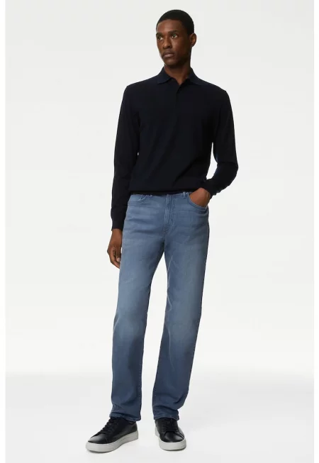 Прави еластични дънки