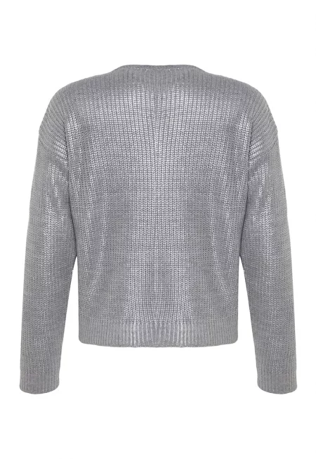 Пуловер с метален ефект