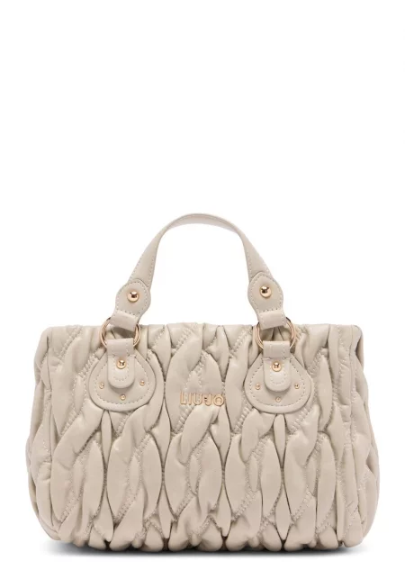 Ръчна чанта с отделяща се презрамка - Бежов