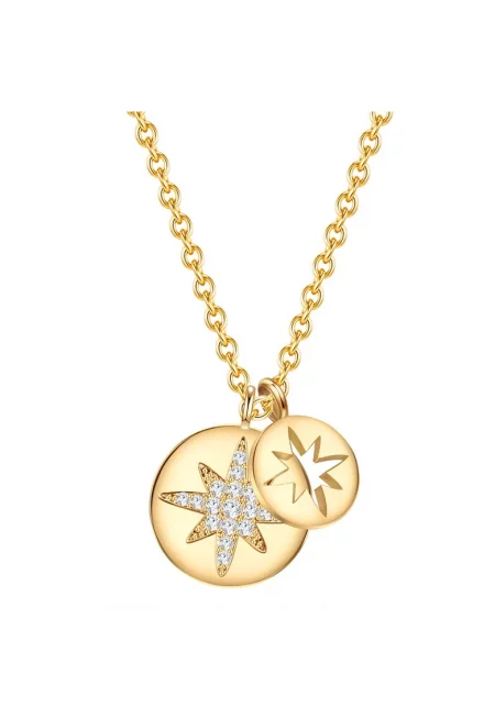 Регулируемо колие 32095 с покритие от 14K злато - Златист/Жълт