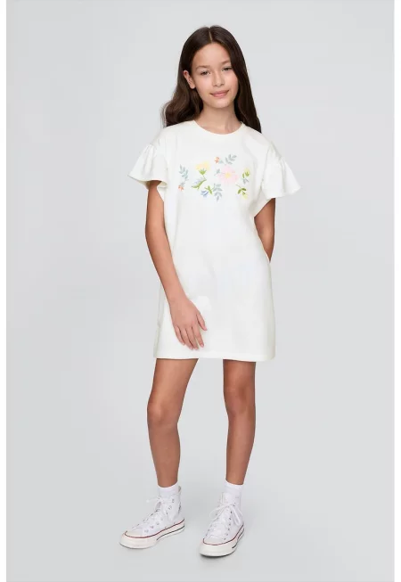 Рокля с ръкави тип пеперуда