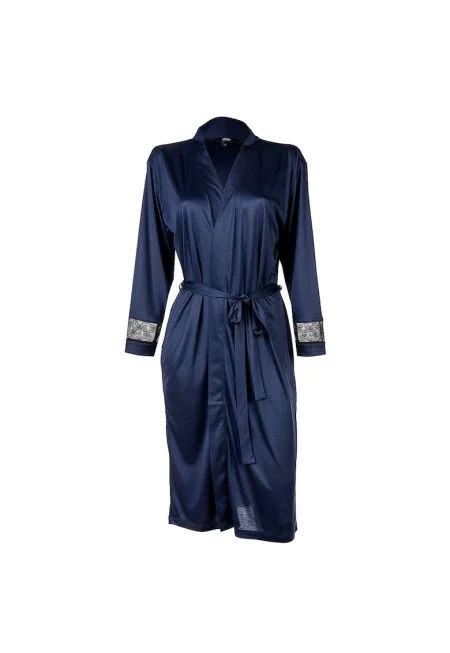 Сатиниран халат с връзка