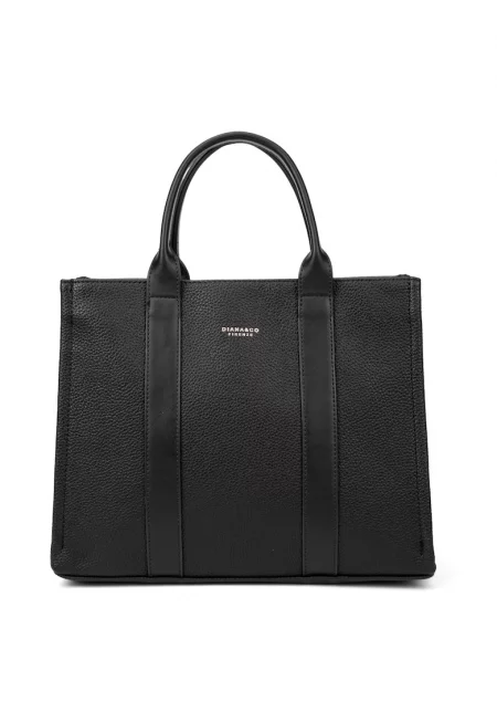 Шопинг чанта с допълнителна презрамка - Черен