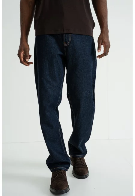 Скосени дънки 90s - Ултрамарин синьо