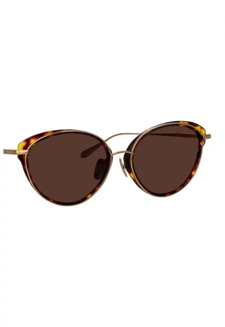 Слънчеви очила Song Butterfly - Златист/Кафяв