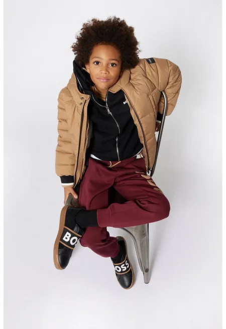 Спортен панталон с лого - Бордо