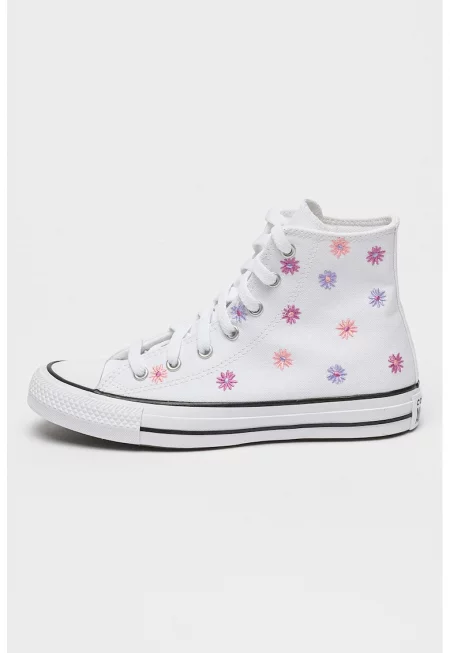 Спортни обувки Chuck Taylor с флорален принт - Бял/Розово