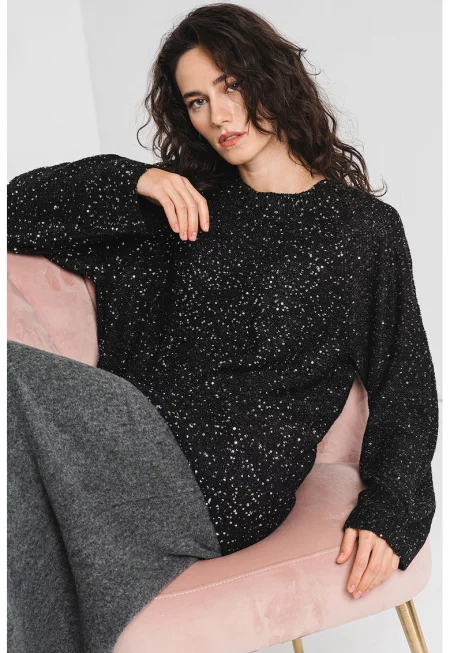 Свободен пуловер Leilani с пайети