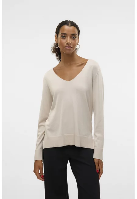 Свободен пуловер с шпиц