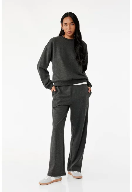 Свободен суитшърт - Tъмносив