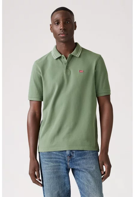 Тениска от памучно пике с яка