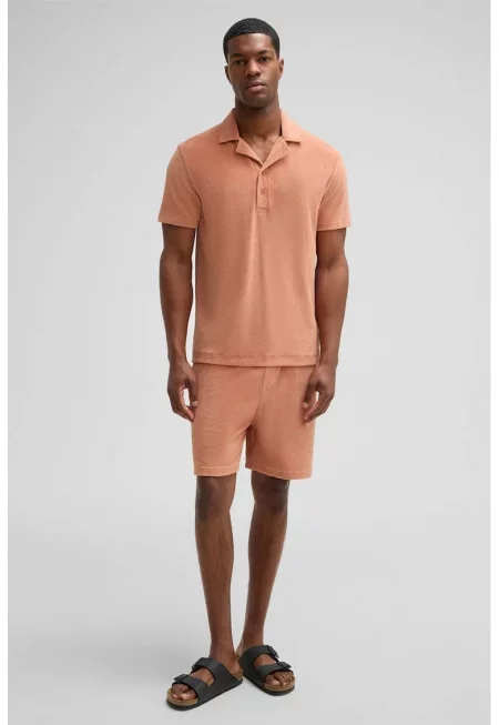 Тениска Regular Fit с поло яка 30046093 - Оранжев