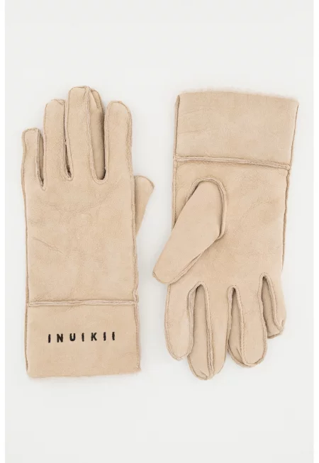 Унисекс ръкавици от овча кожа - Бежов