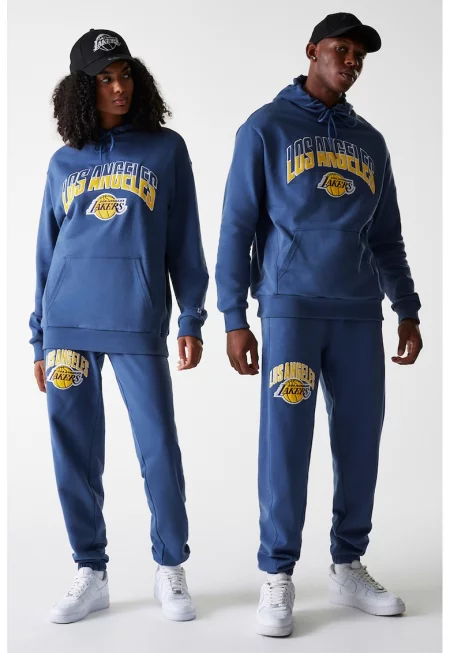 Унисекс спортен панталон NBA LA Lakers - Пастелносин/Жълт