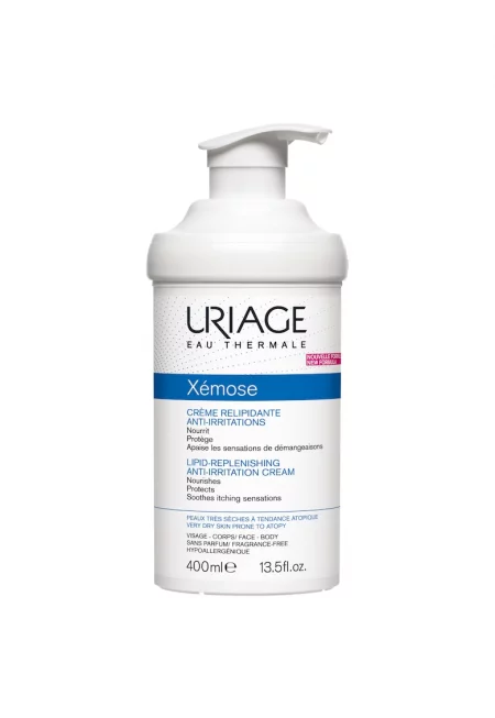 Успокояващ липидо-възстановяващ крем  Xemose - За лице и тяло - За много суха кожа - 400 мл
