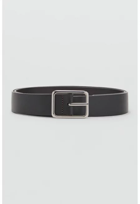 Велурен колан с правоъгълна тока