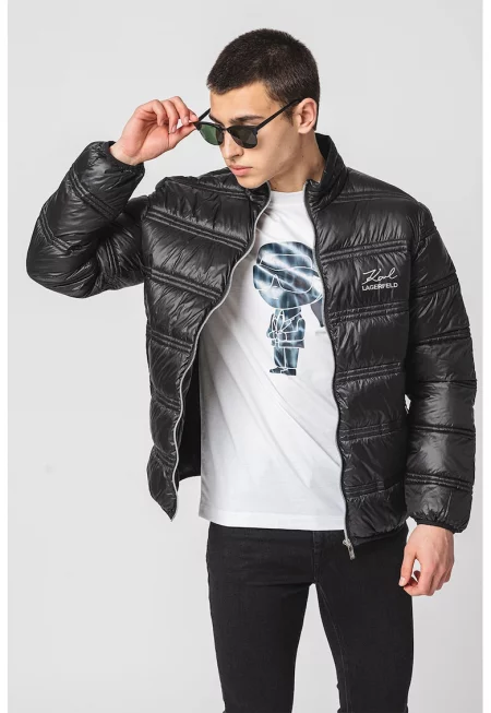 Зимно капитонирано яке с ниска яка